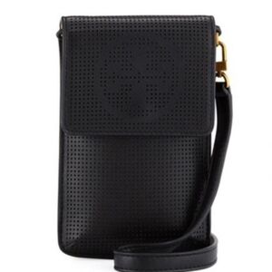 Tory Burch Perforated Black Crossbody Bag